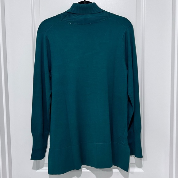 NWT Soft Surroundings Perfect Turtleneck Sweater in Green Sz. Medium (10-12) - Picture 7 of 12